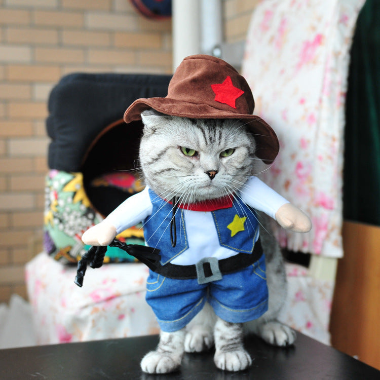 Cowboy Pet Costume with Hat