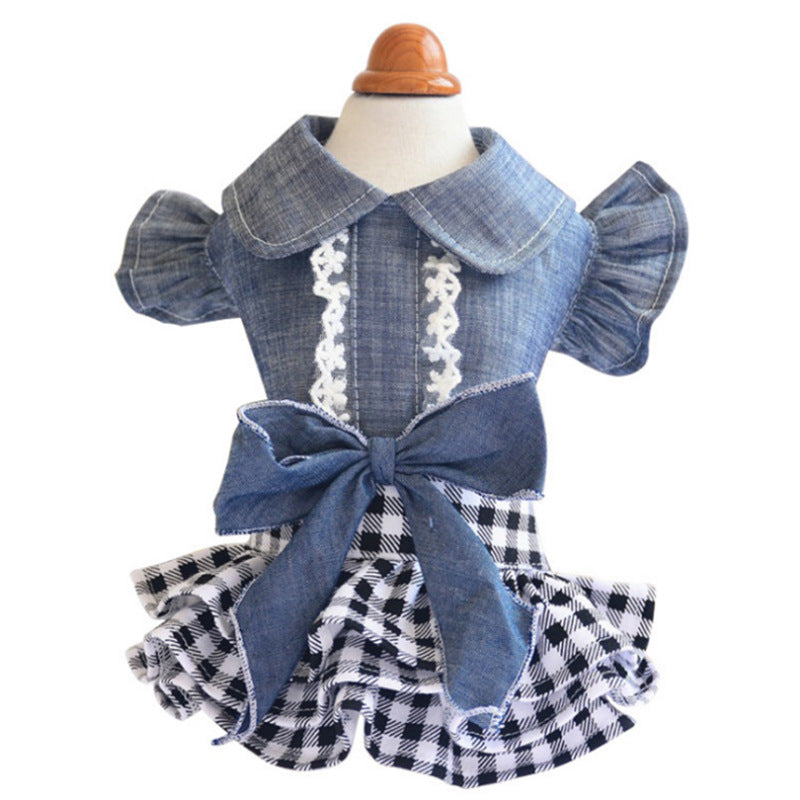 Summer Dress New  Denim Flying Sleeve Dress