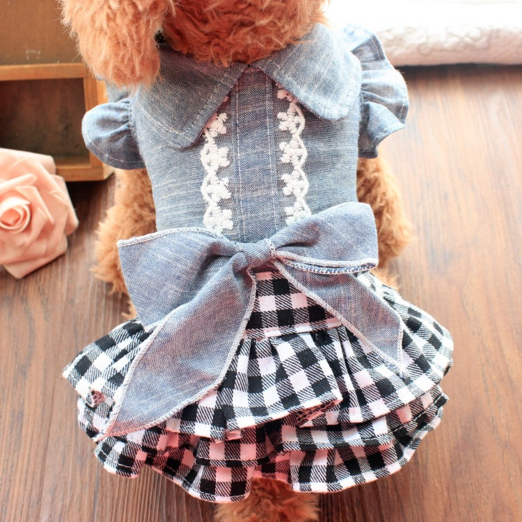 Summer Dress New  Denim Flying Sleeve Dress