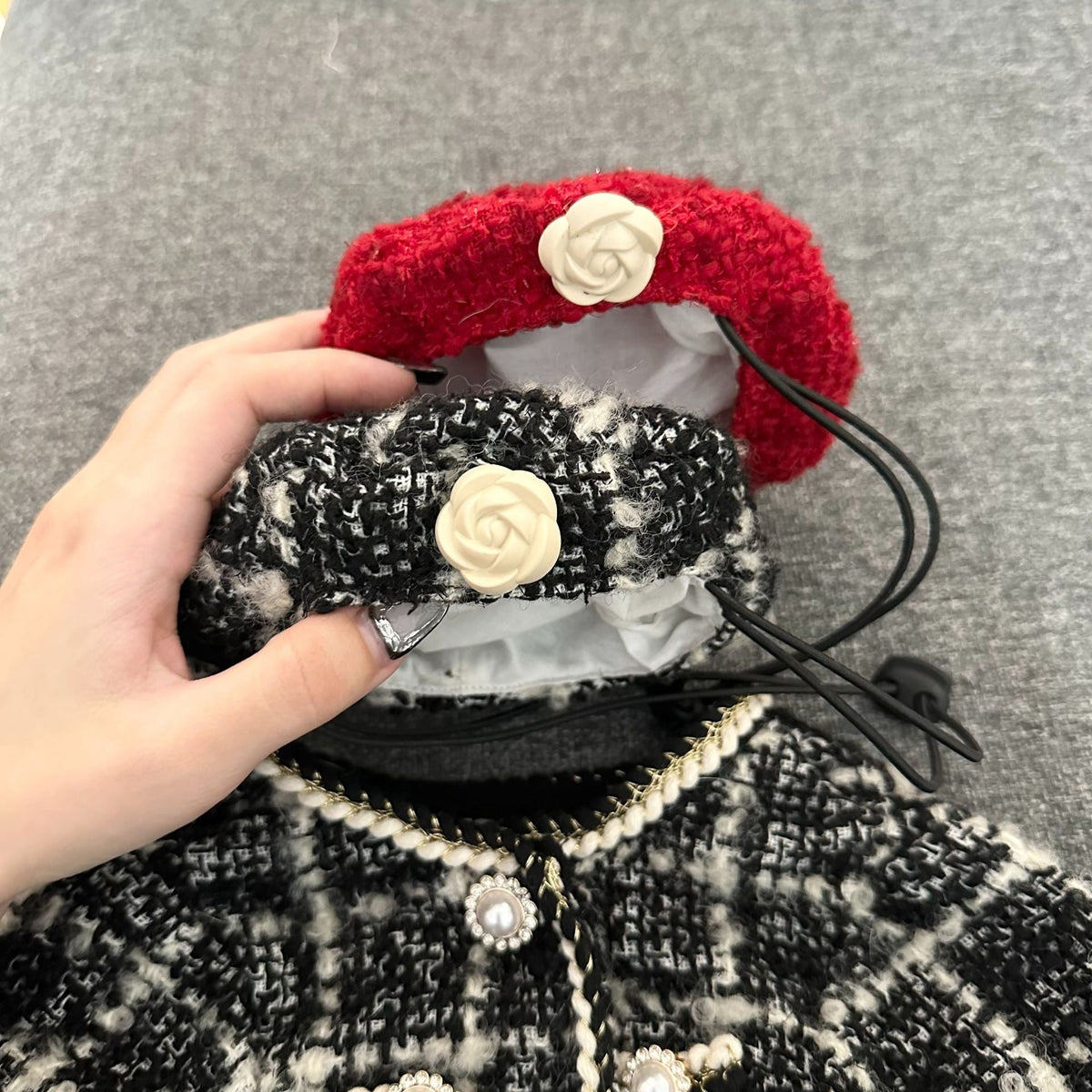 Trendy Cashmere Dress & Hat set