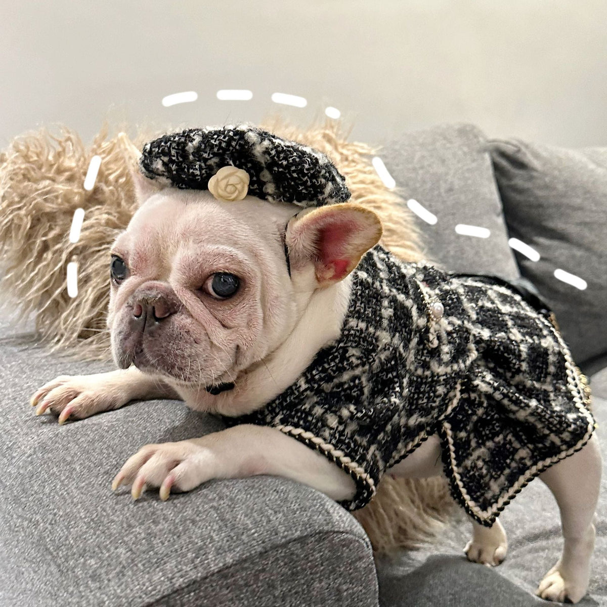 Trendy Cashmere Dress & Hat set
