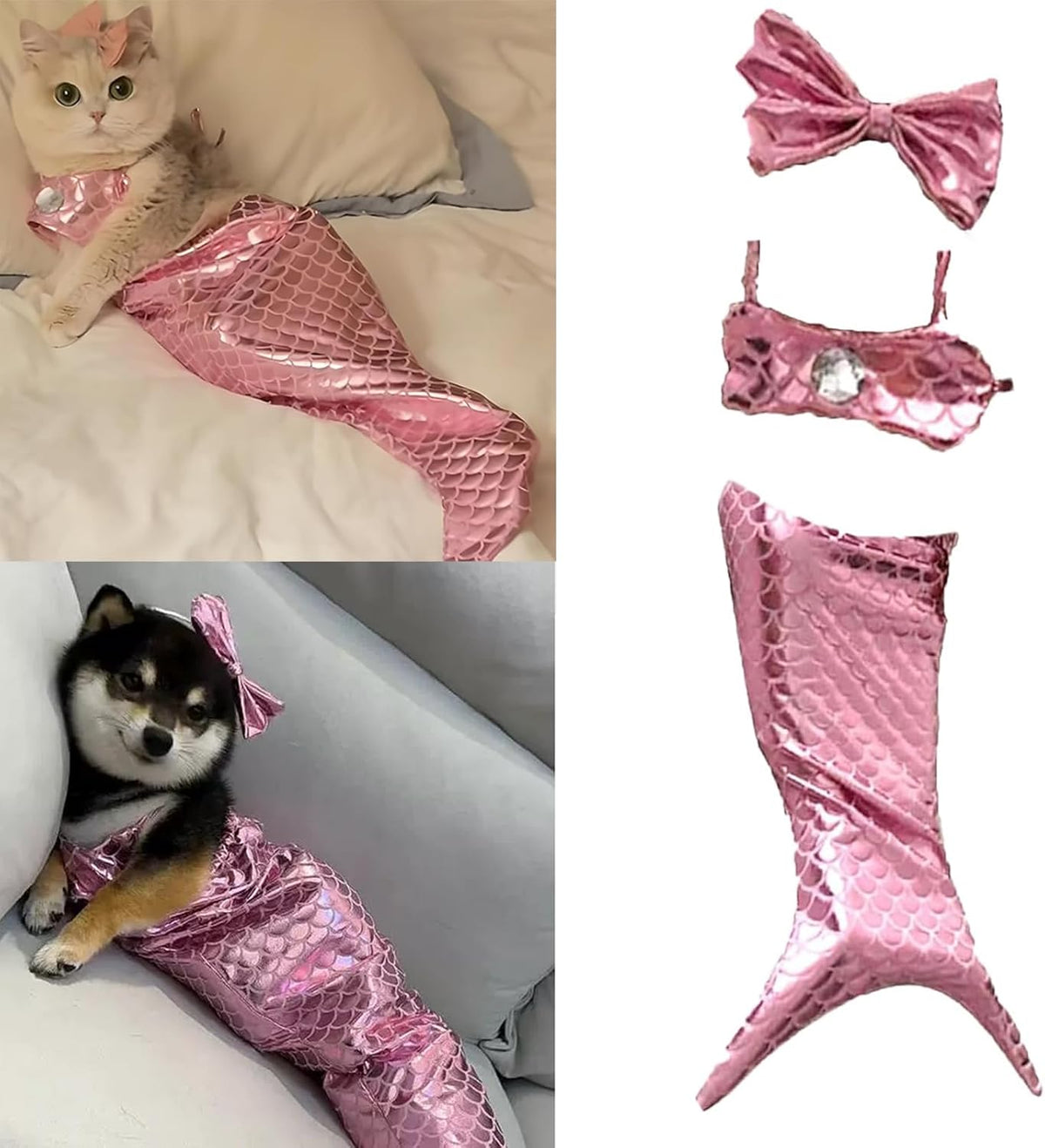 Cat & Dog Mermaid Costume